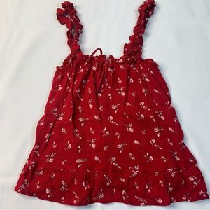 HOLLISTER Ruffled Strap Tank Top